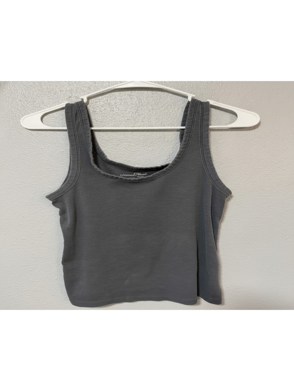 #6010  Universal Thread Charcoal Ribbed Tank Top Women's Med